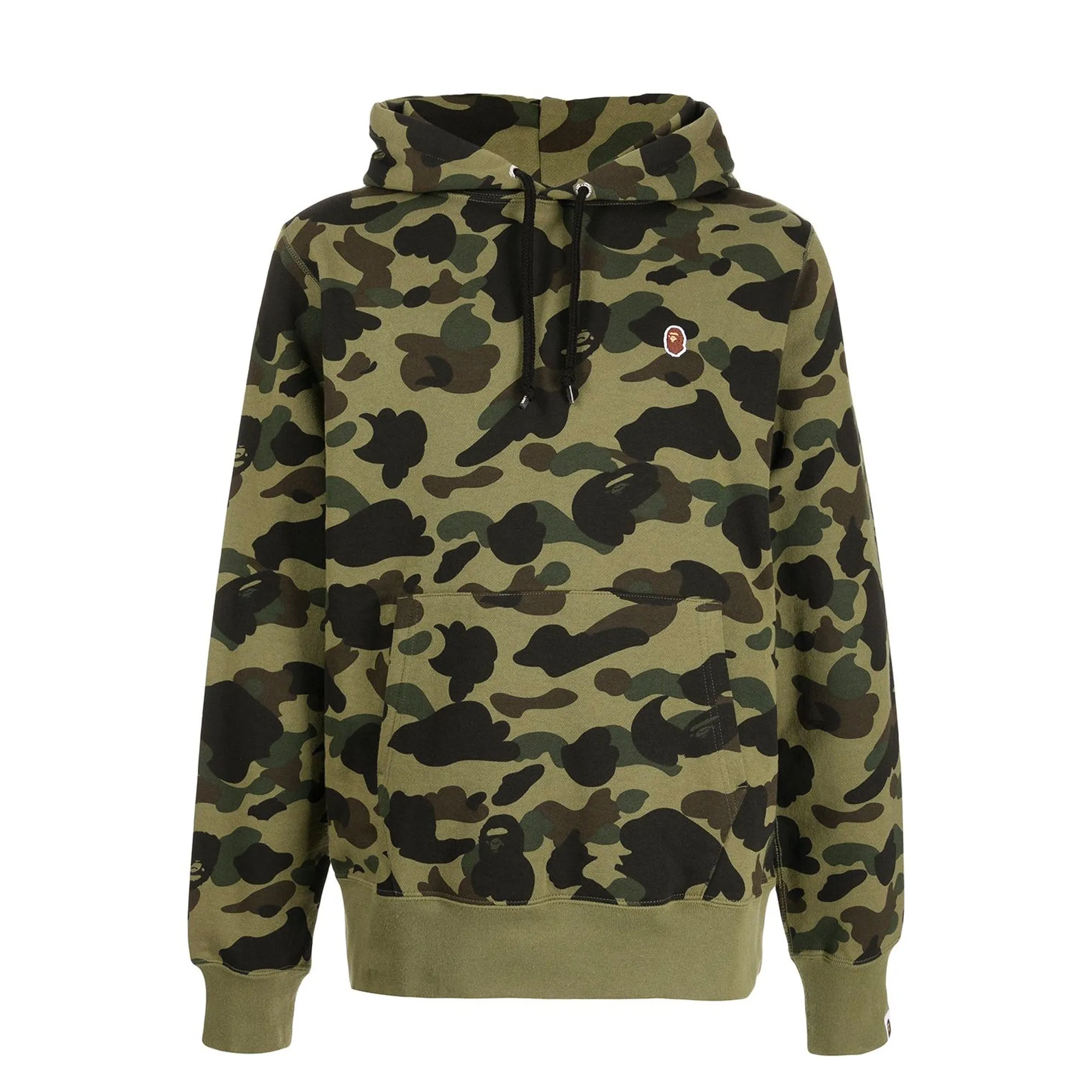Bape 1st Camo One Point Hoodie Green sold by PLUS