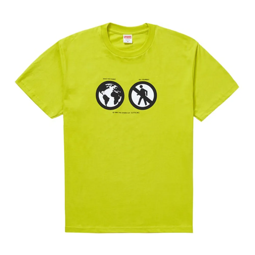 Supreme Save The Planet Tee Sulfur sold by PLUS