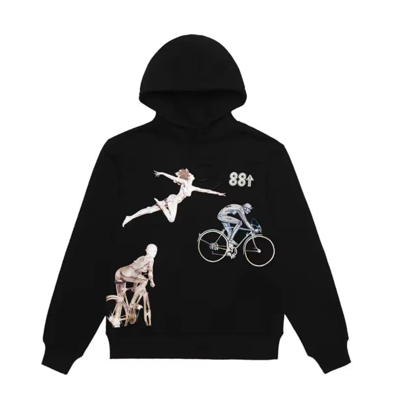 88rising x Hajime Sorayama Digital Robots AR Hoodie Black sold by PLUS