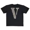 Vlone Rhinestone Staple T-Shirt Black/Red sold by PLUS