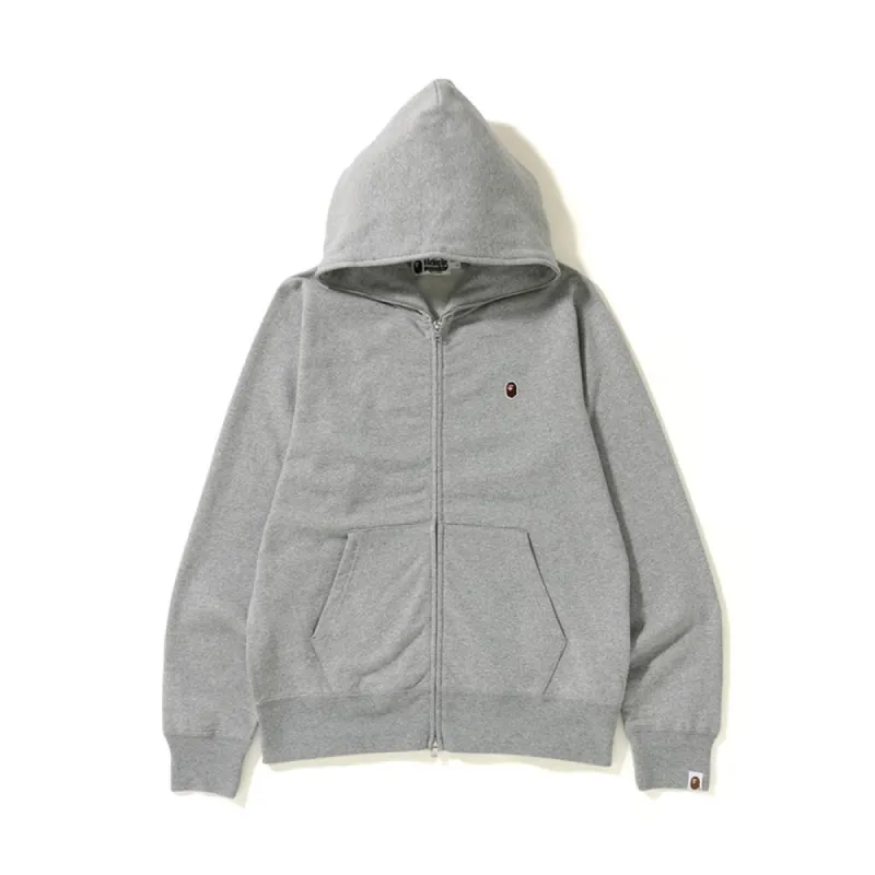 BAPE One Point Full Zip Hoodie Grey sold by PLUS