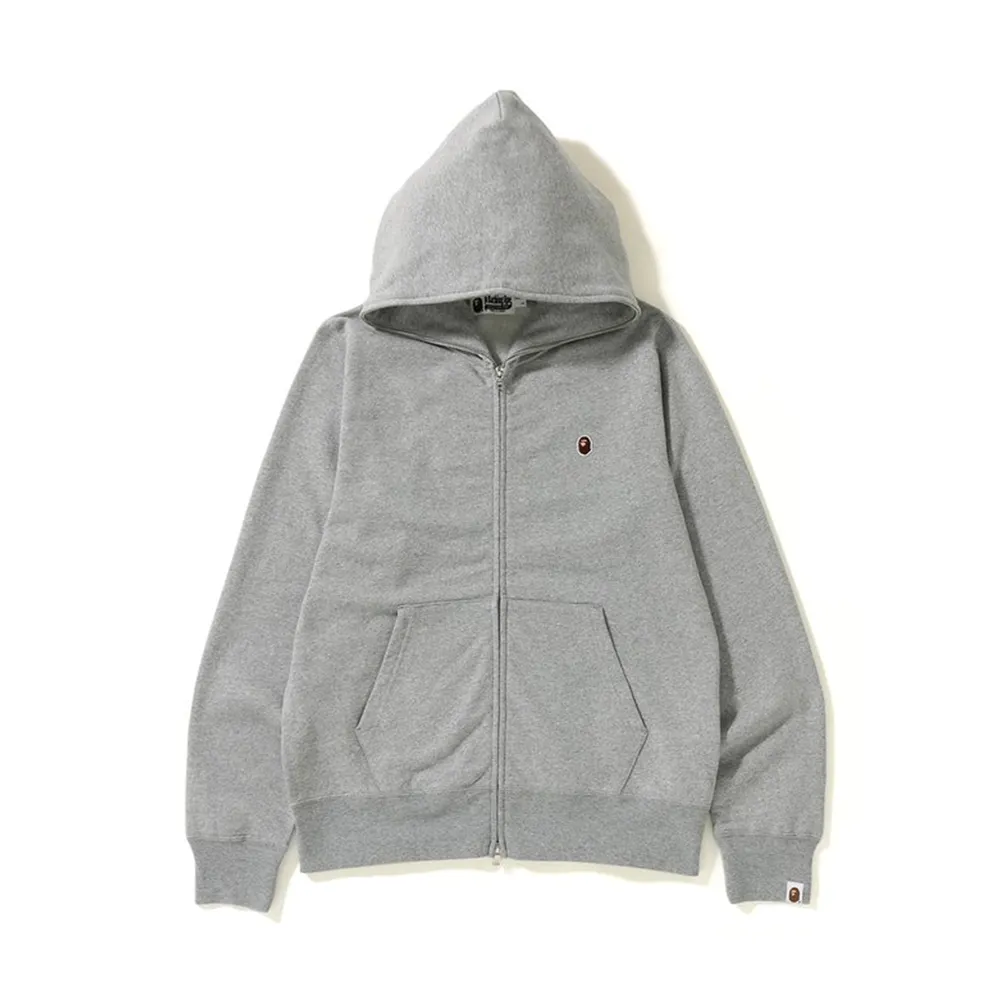 BAPE One Point Full Zip Hoodie Grey sold by PLUS