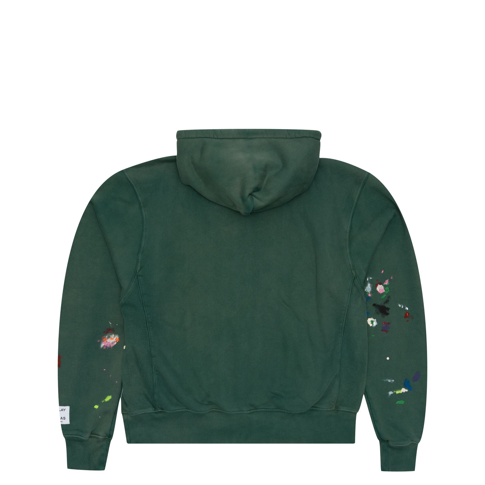 Gallery Dept. Center Logo Paint Splatter Hoodie Green sold by PLUS product image thumbnail 2