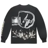 Travis Scott Cactus Jack For Fragment Logo L/S T-Shirt Washed Black sold by PLUS