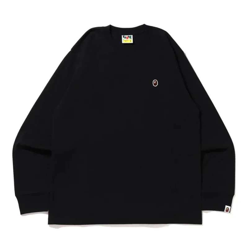 Bape Ape Head One Point L/S Tee Black sold by PLUS