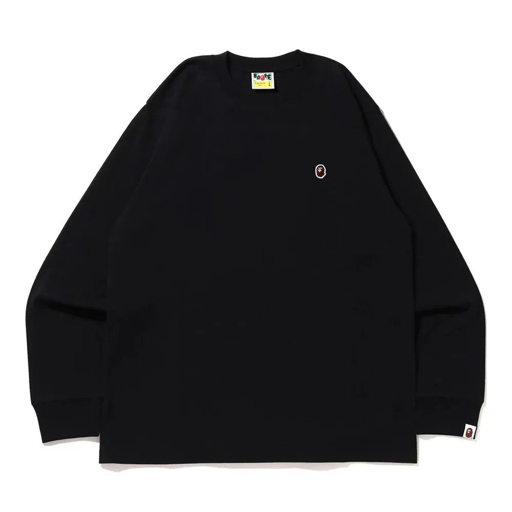 Bape Ape Head One Point L/S Tee Black sold by PLUS