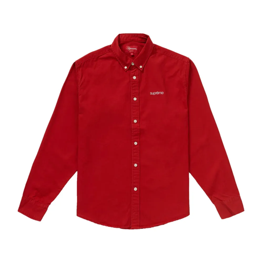 Supreme Washed Twill Shirt (SS19) Red sold by PLUS