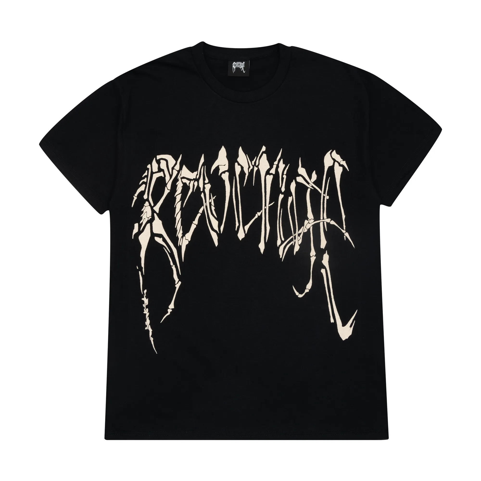 Revenge White Bones Tee Black sold by PLUS