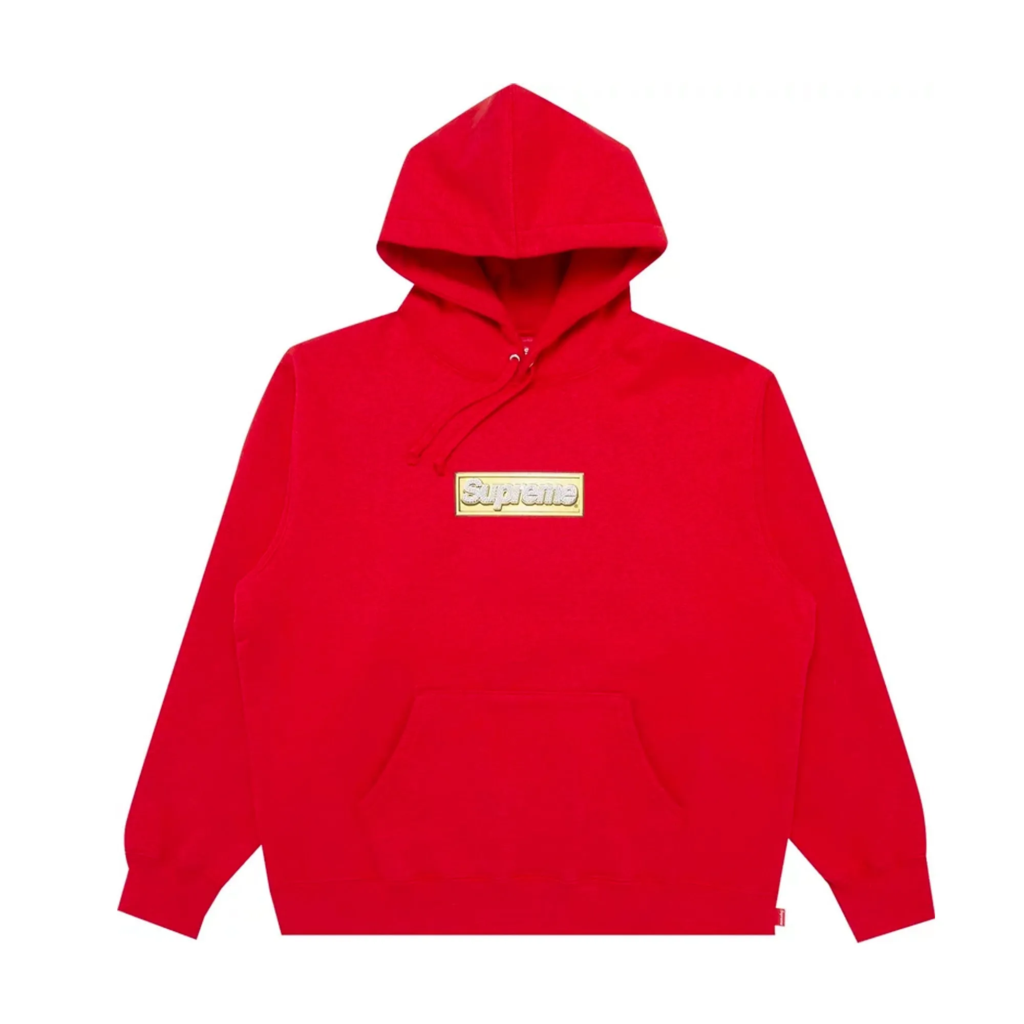 Supreme Bling Box Logo Hooded Sweatshirt Red sold by PLUS