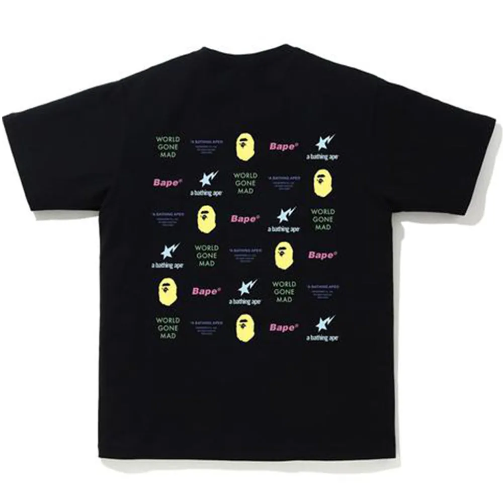 BAPE Multi Logo Tee Black sold by PLUS