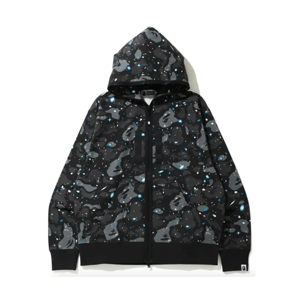 BAPE Relaxed Space Camo Full Zip Hoodie Black sold by PLUS