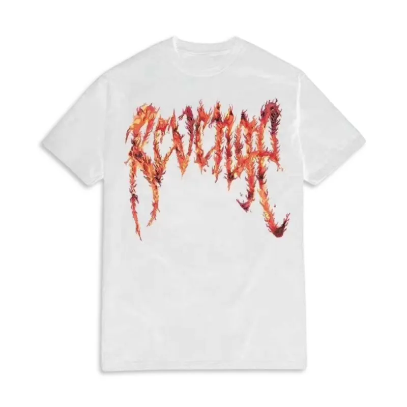 Revenge Red Inferno Tee White sold by PLUS