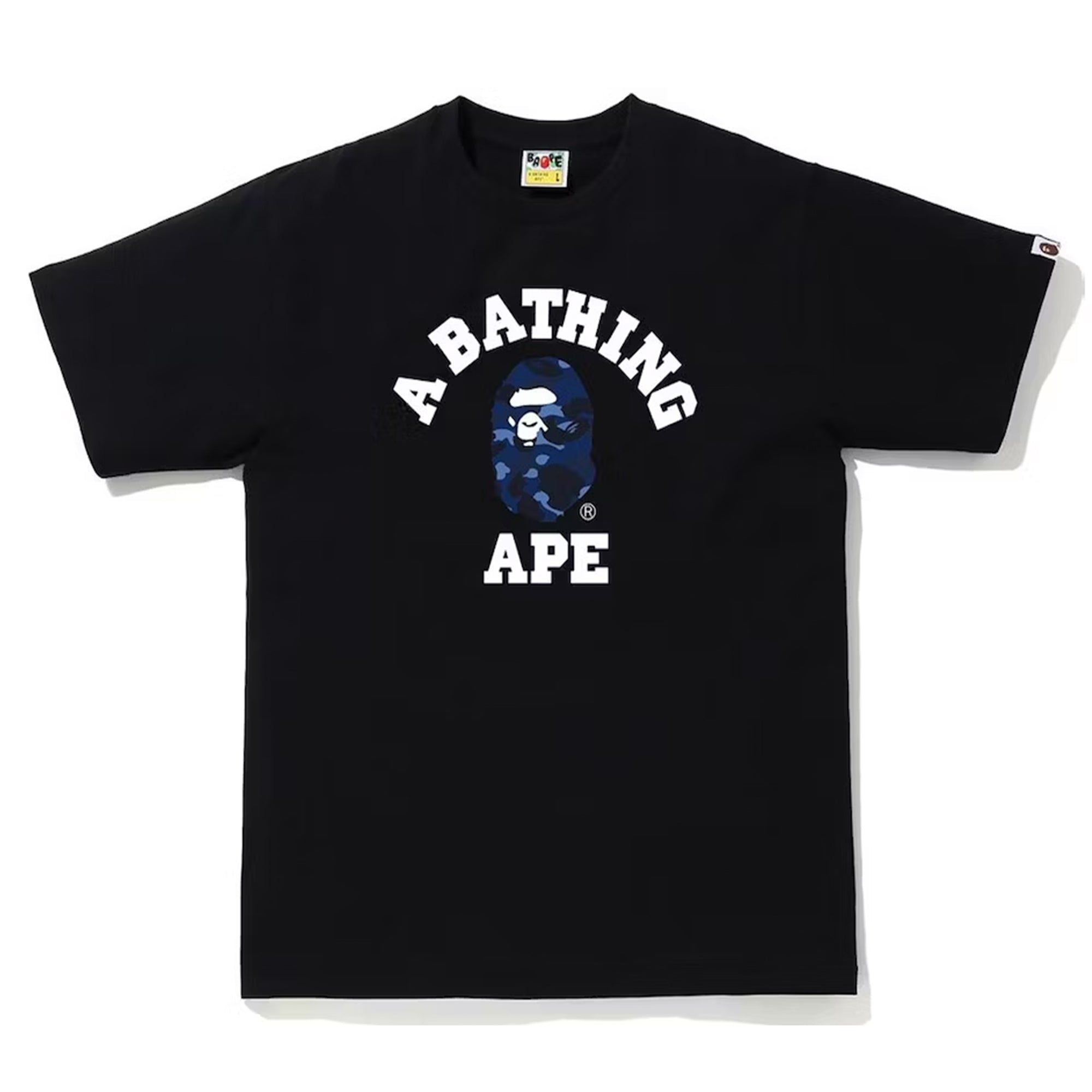 Bape Color Camo College Tee Black/Navy sold by PLUS