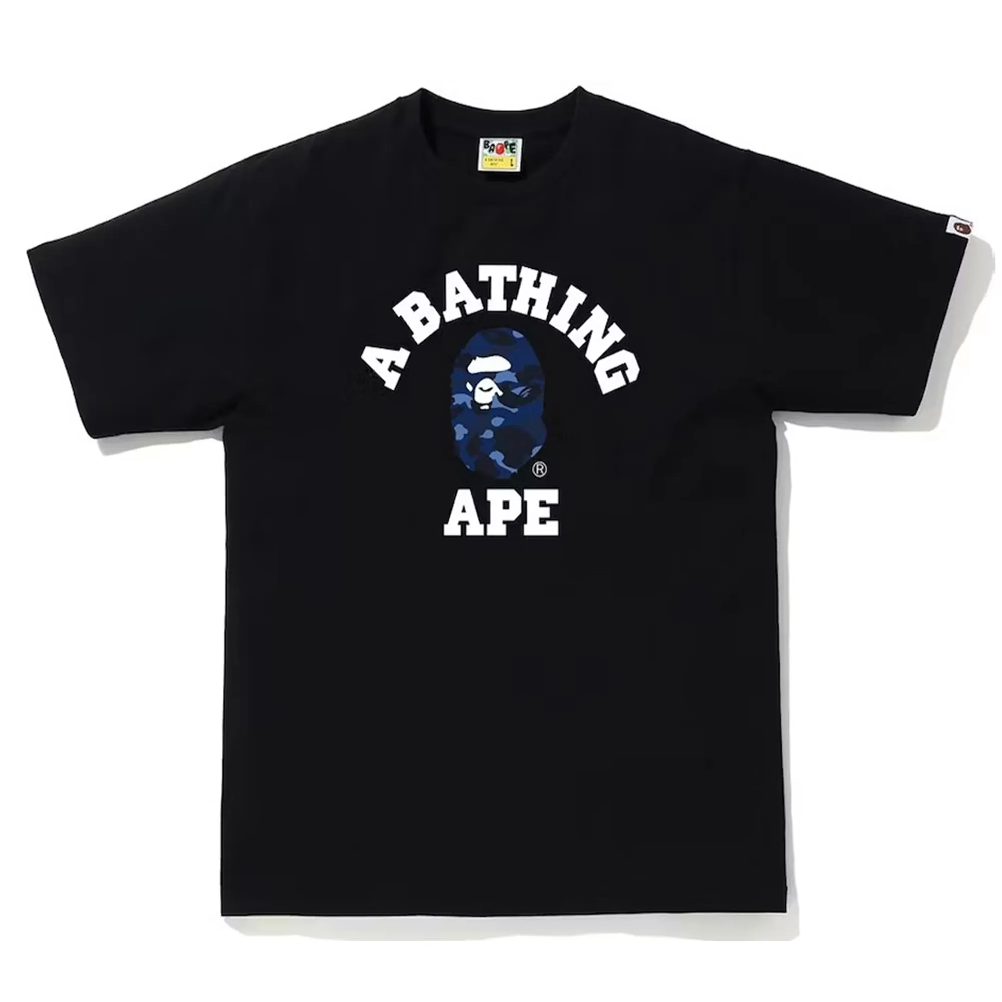 Bape Color Camo College Tee Black/Navy sold by PLUS