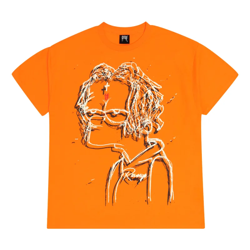 Revenge x Trippie Redd Bart Tee Orange sold by PLUS