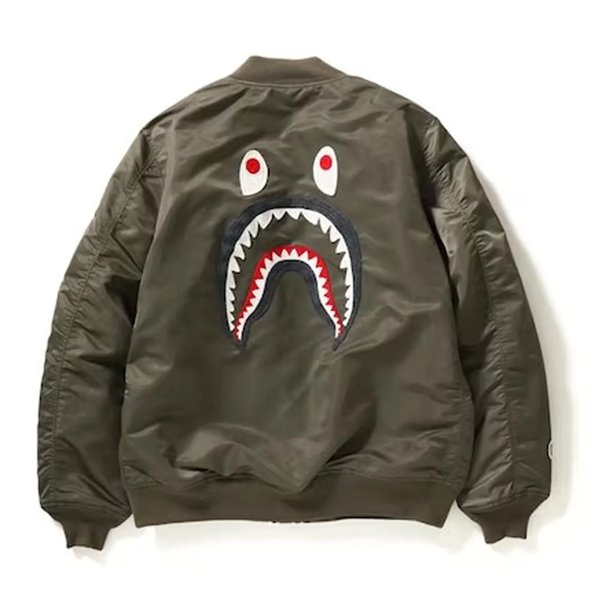 Bape Shark MA-1 Bomber Jacker Olivedrab sold by PLUS product image thumbnail 2