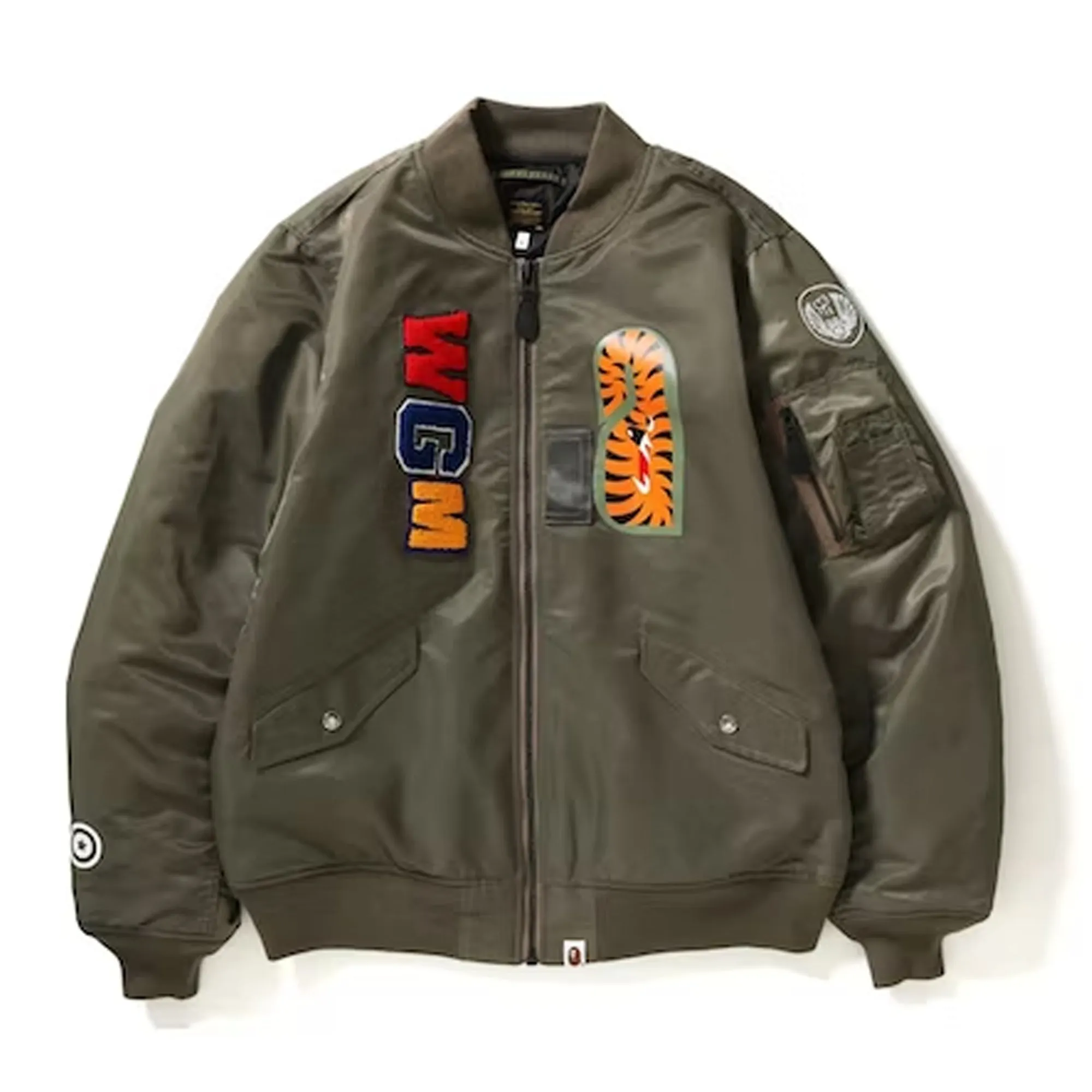 Bape Shark MA-1 Bomber Jacker Olivedrab sold by PLUS
