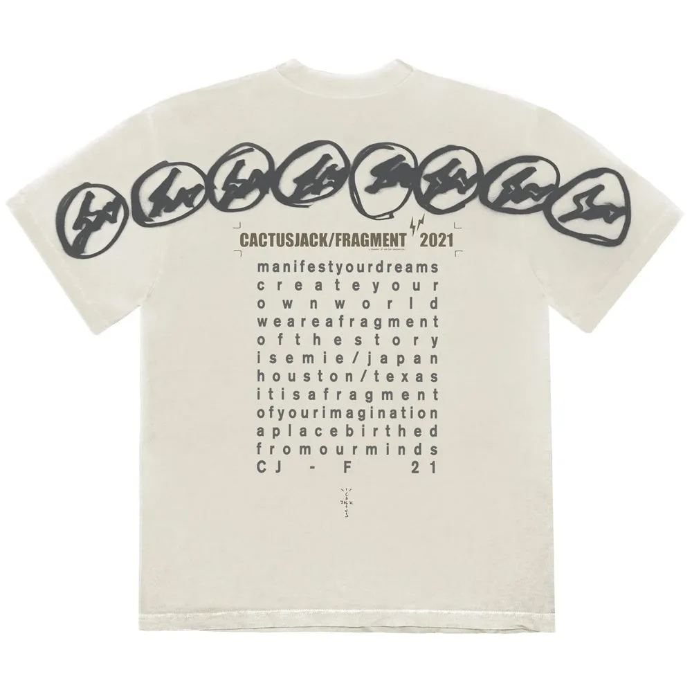 Travis Scott Cactus Jack For Fragment Manifest T-Shirt White sold by PLUS product image thumbnail 2