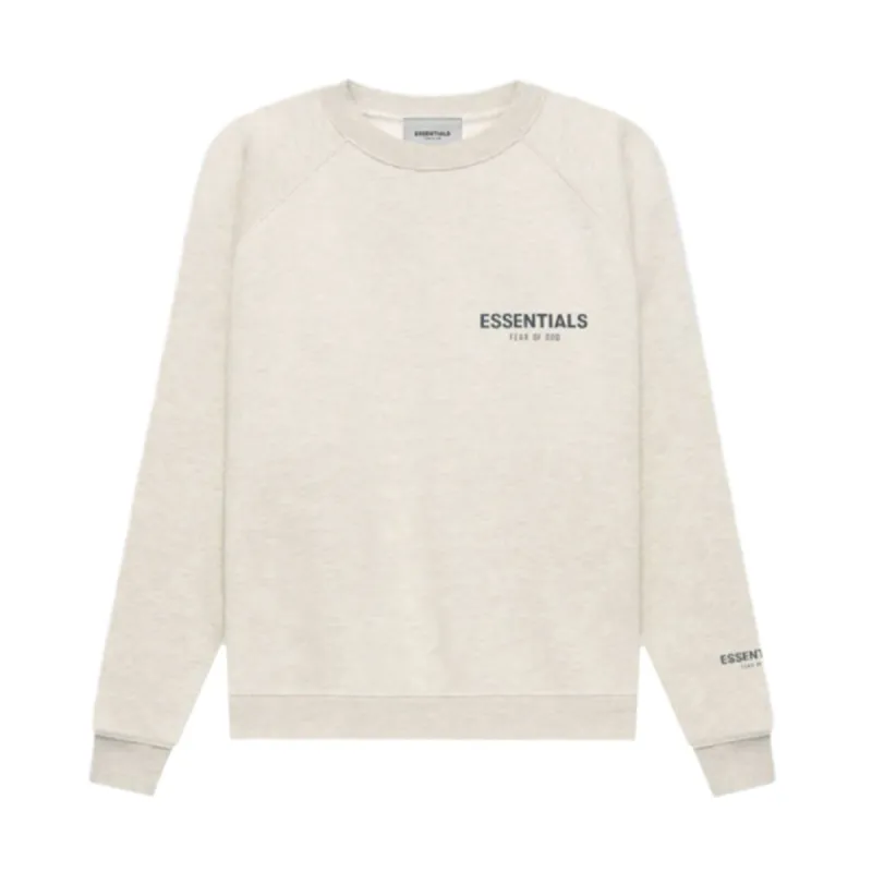 FOG Essentials Core Collection Pullover Crewneck Light Heather Oatmeal (FW21) sold by PLUS