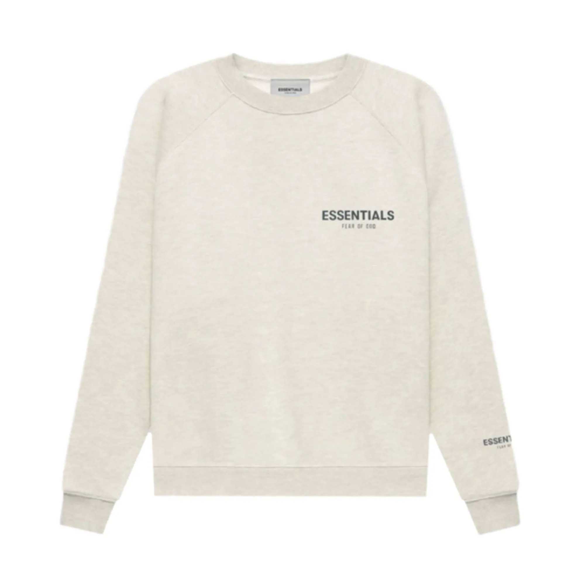 FOG Essentials Core Collection Pullover Crewneck Light Heather Oatmeal (FW21) sold by PLUS