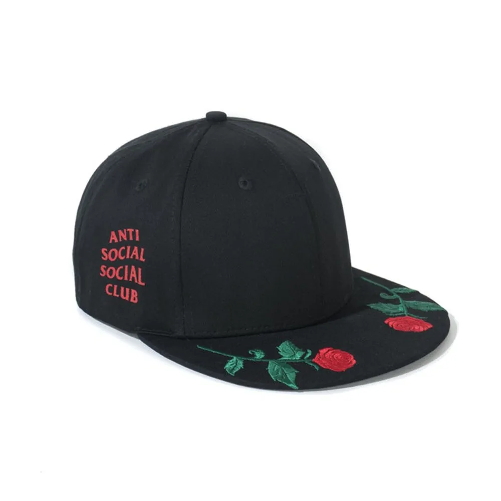 Anti Social Social Club Roses Are Red Snapback Black sold by PLUS