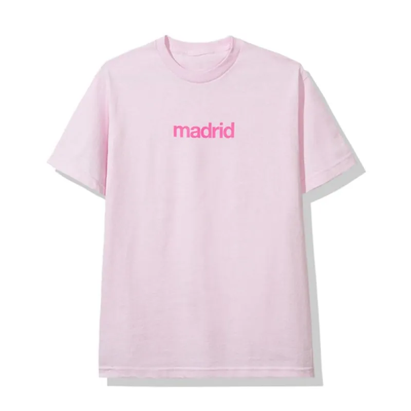 Anti Social Social Club Madrid Tee Pink sold by PLUS