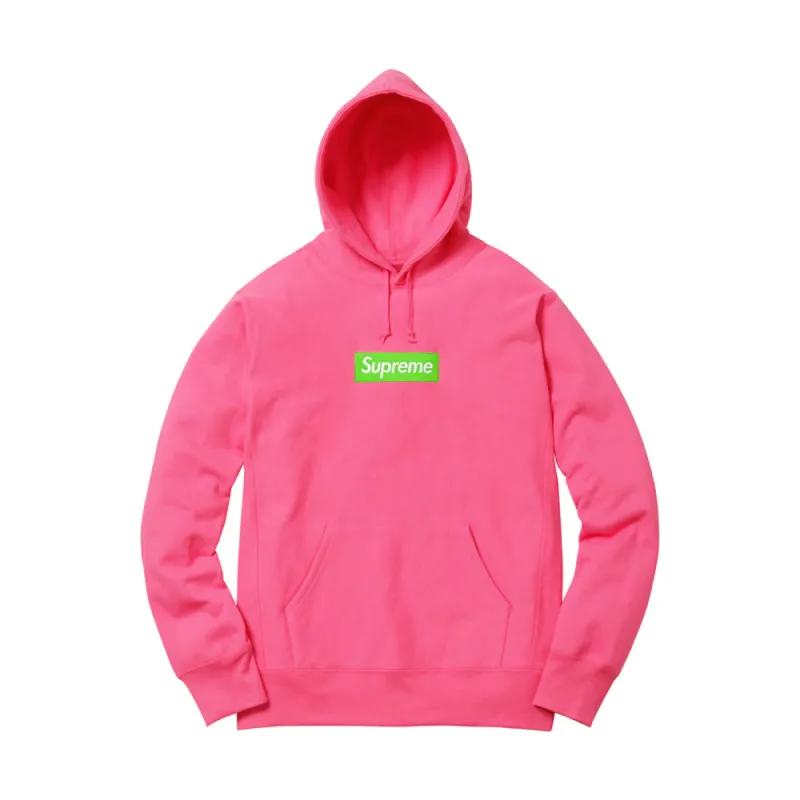 Supreme Box Logo Hooded Sweatshirt (FW17) Magenta sold by PLUS