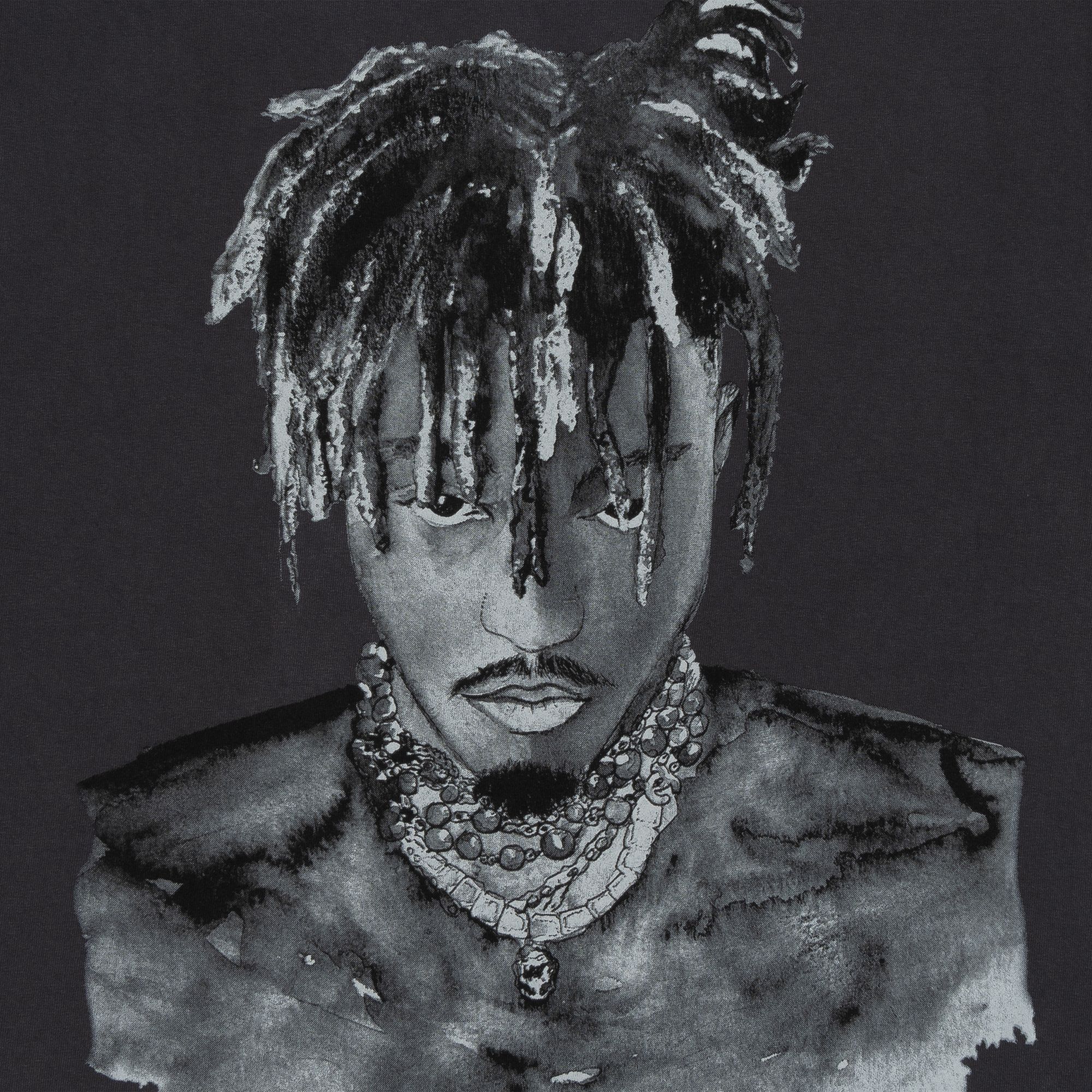 Revenge x Juice Wrld 999 Graphite Portrait Tee Dolphin Washed Grey sold by PLUS product image thumbnail 3