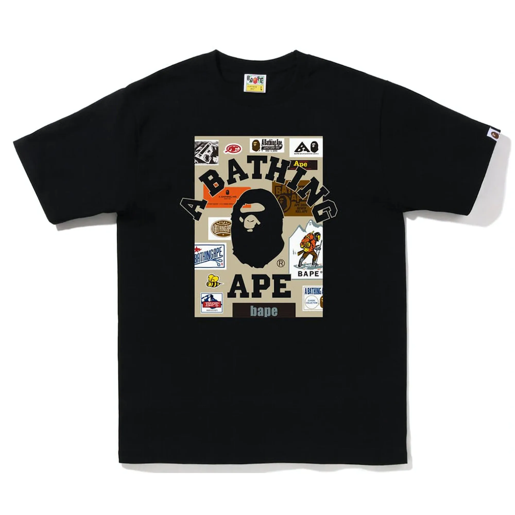 Bape Multi Label College Tee Black sold by PLUS