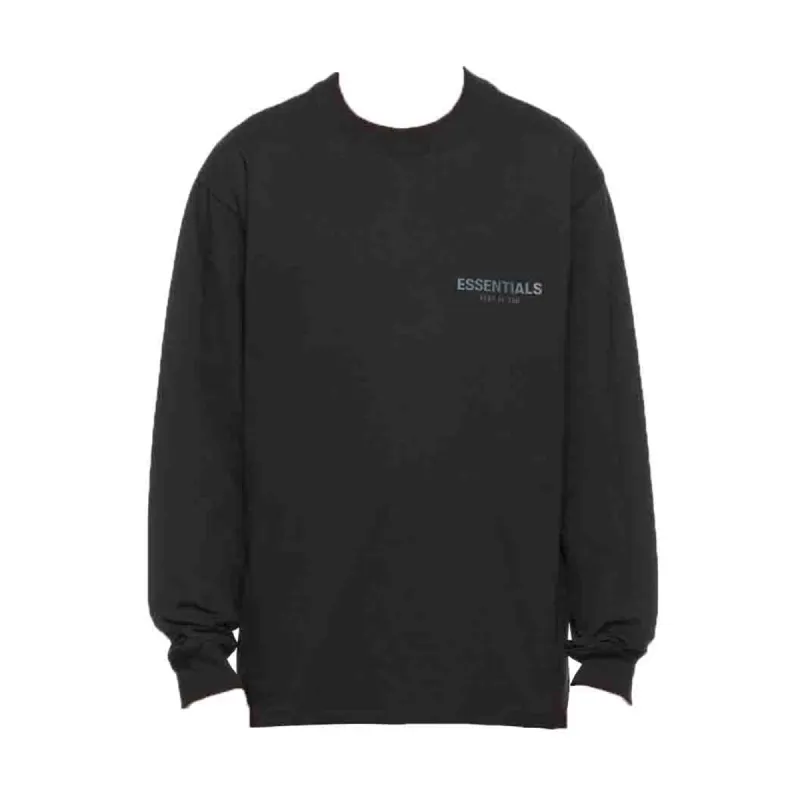 FOG Essentials Core Collection Black Logo L/S T-Shirt (FW21) sold by PLUS