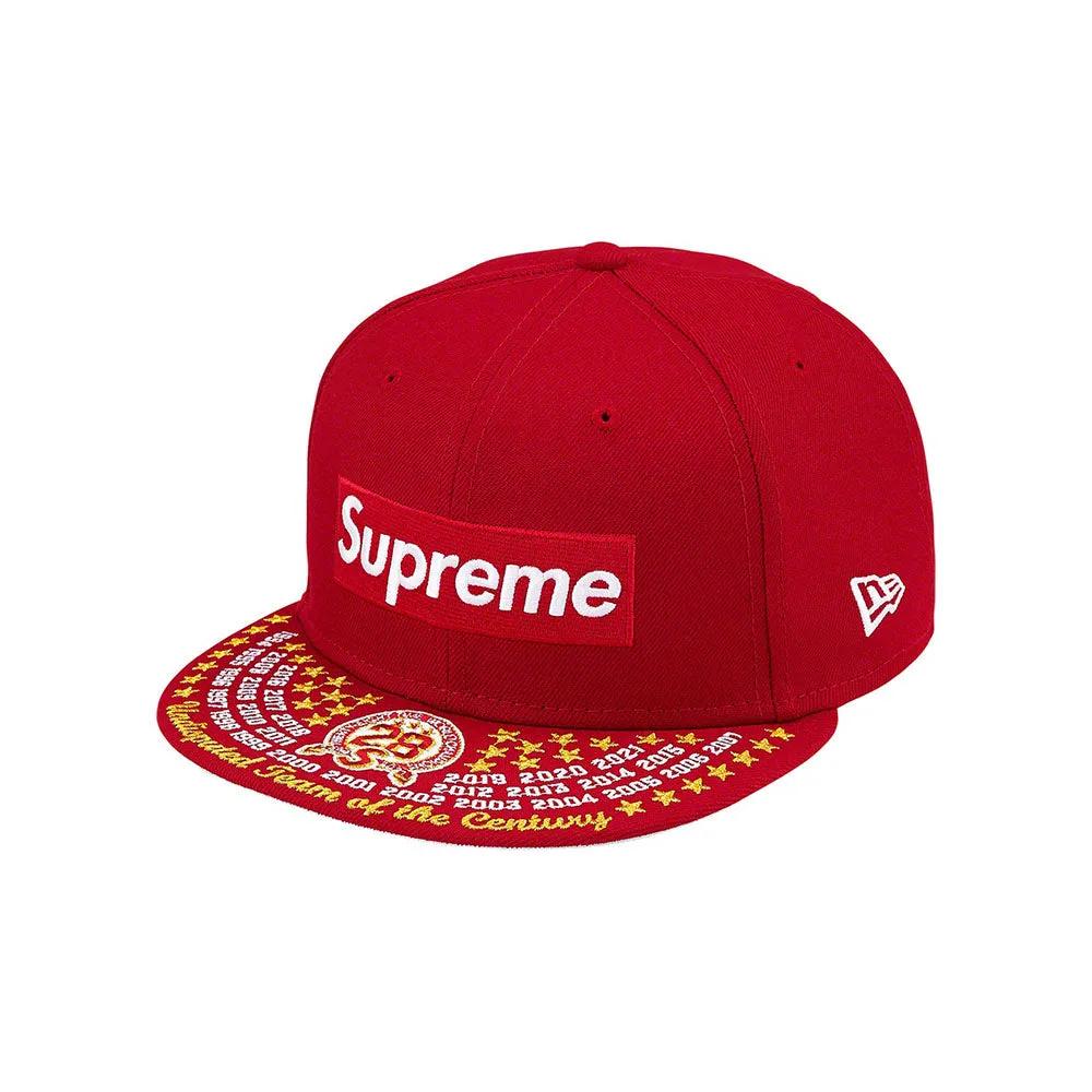 Supreme Undisputed Box Logo New Era Fitted Hat Dark Red sold by PLUS