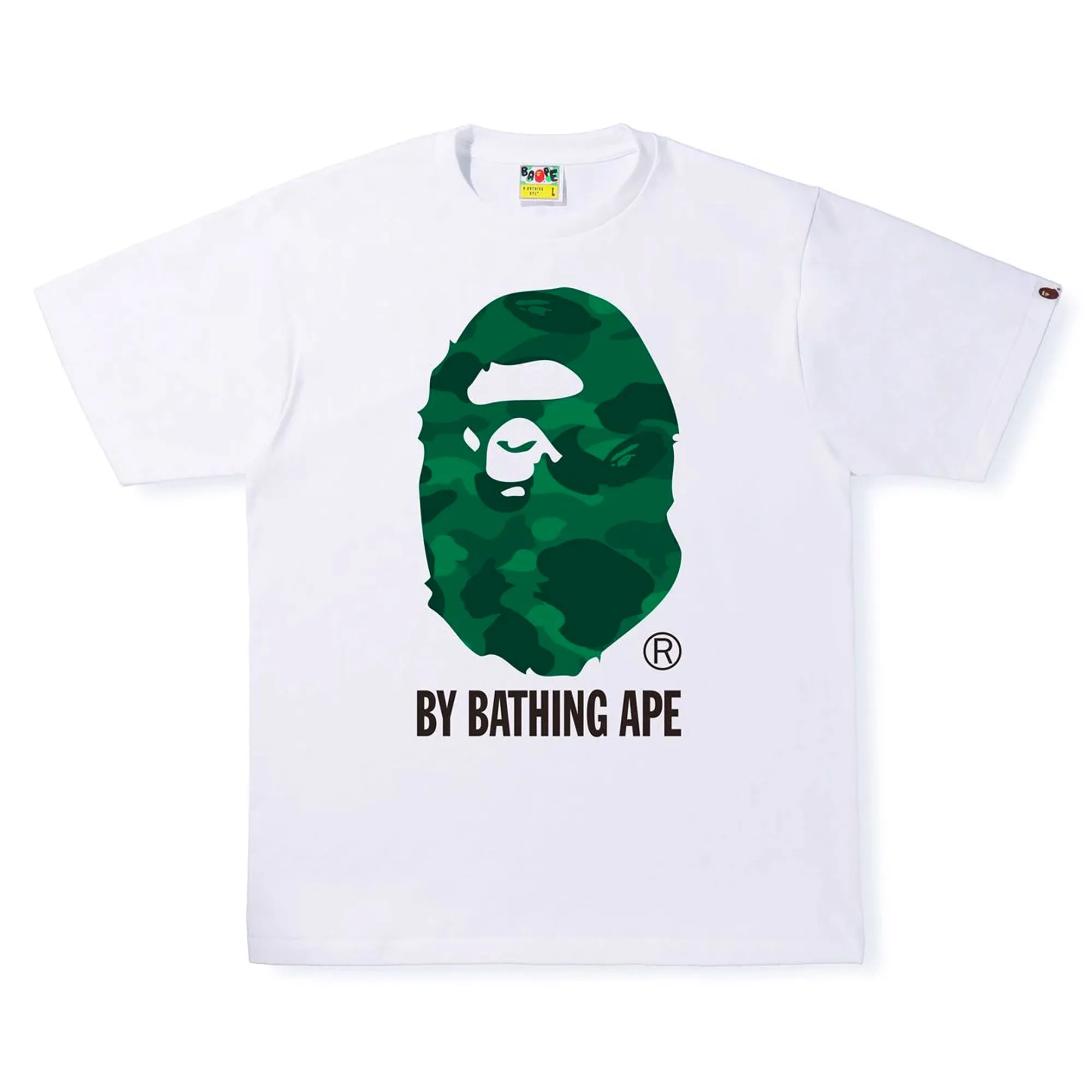 BAPE Color Camo by Bathing Ape Tee White/Green sold by PLUS