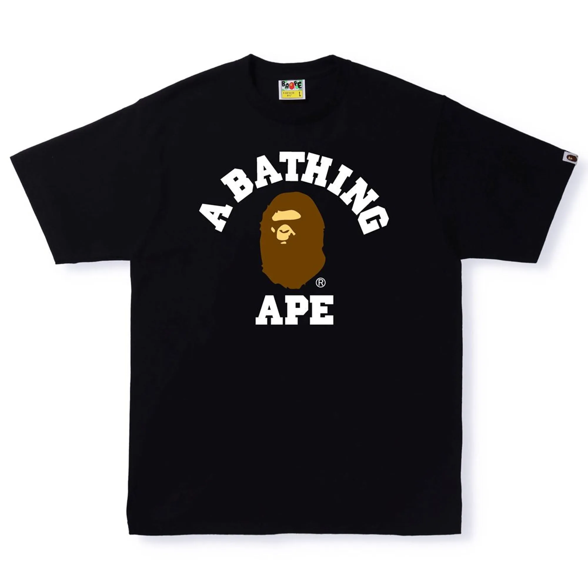 Bape College Tee Black sold by PLUS