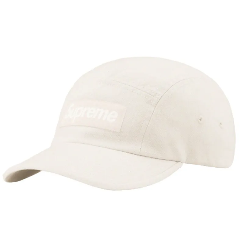Supreme Washed Chino Twill Camp Cap (FW21) Natural sold by PLUS