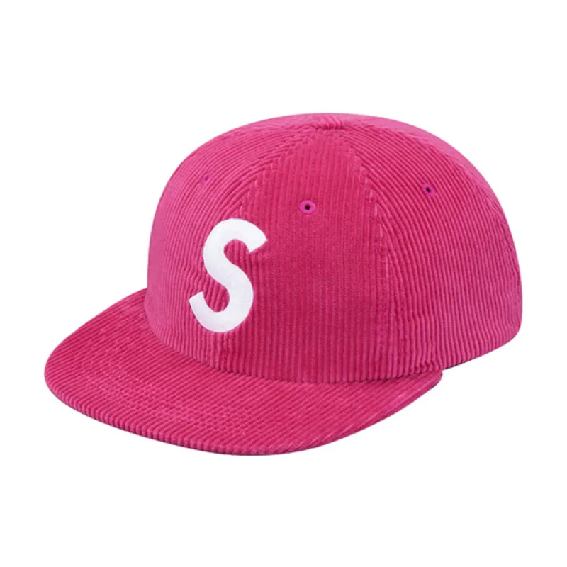 Supreme Corduroy S Logo 6 Panel Magenta sold by PLUS