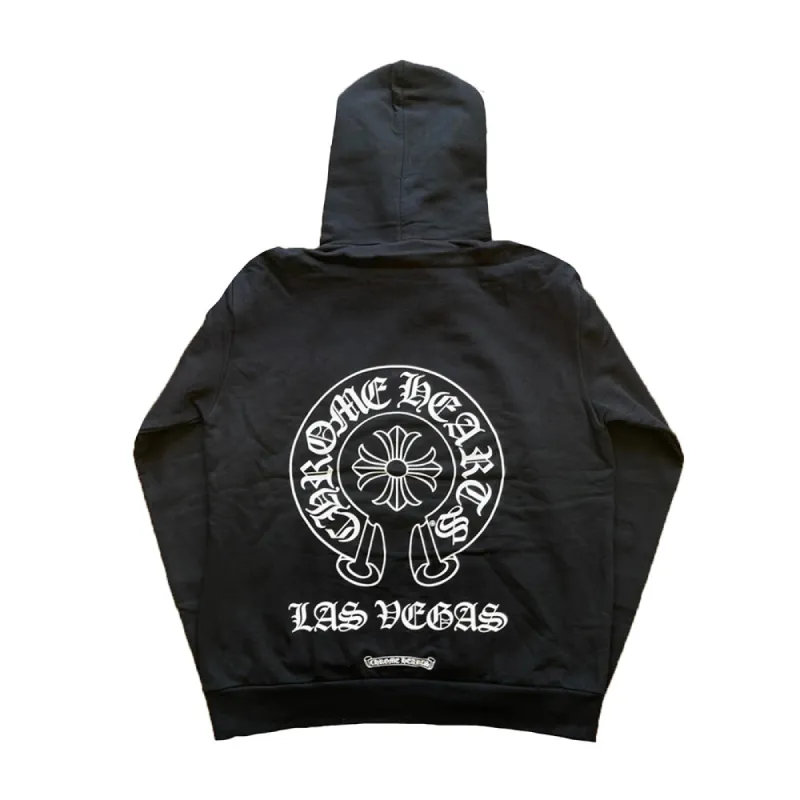 Chrome Hearts Las Vegas Horseshoe Zip Up Hoodie Black sold by PLUS