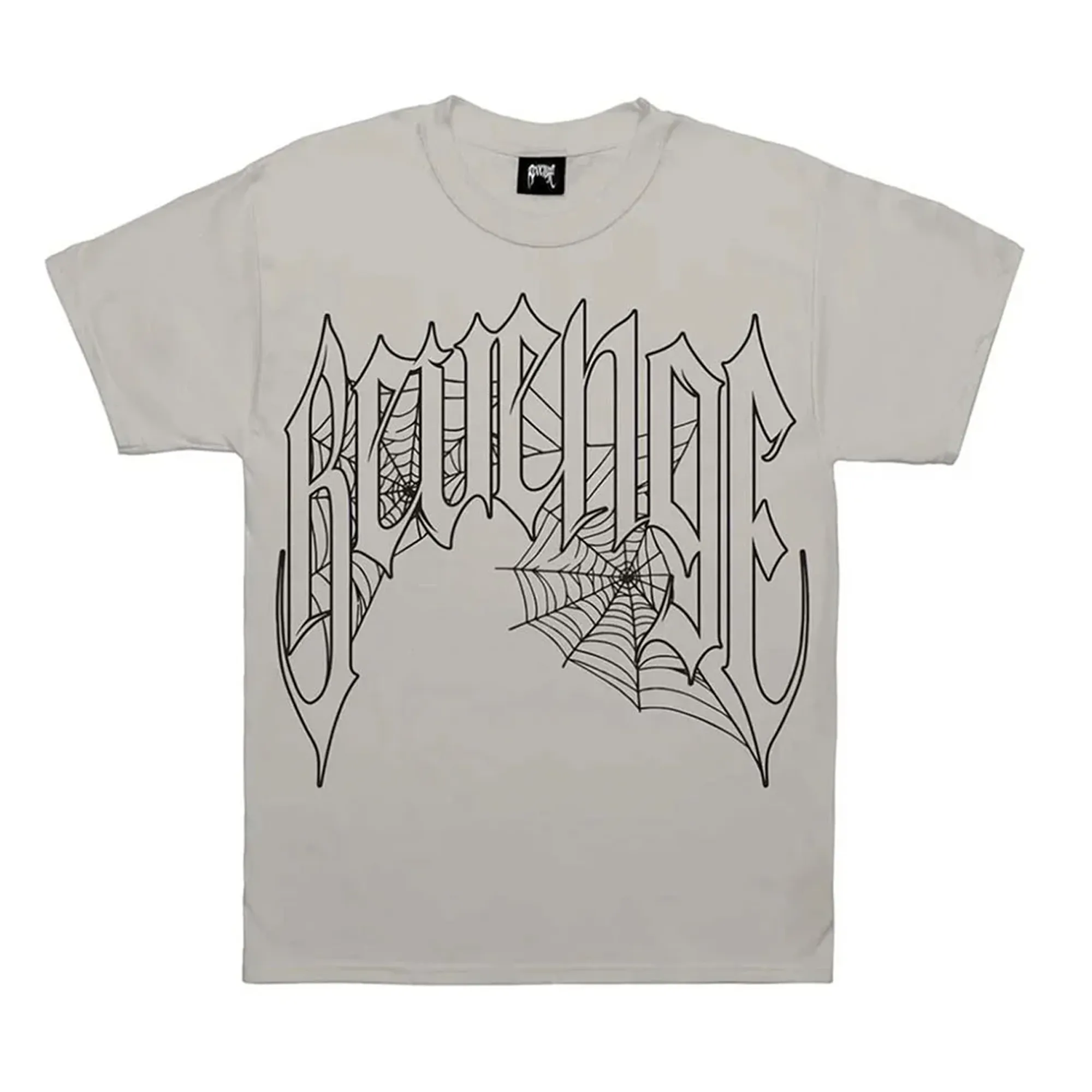 Revenge x Anuel Web Cross Tee Cement sold by PLUS