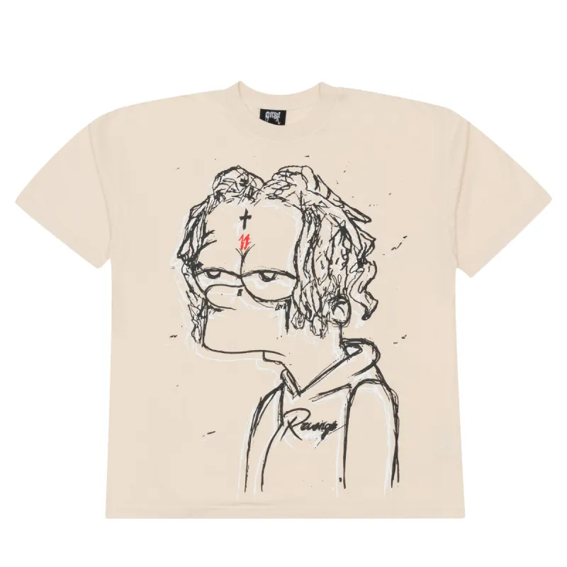 Revenge x Trippie Red Bart Tee Cream sold by PLUS