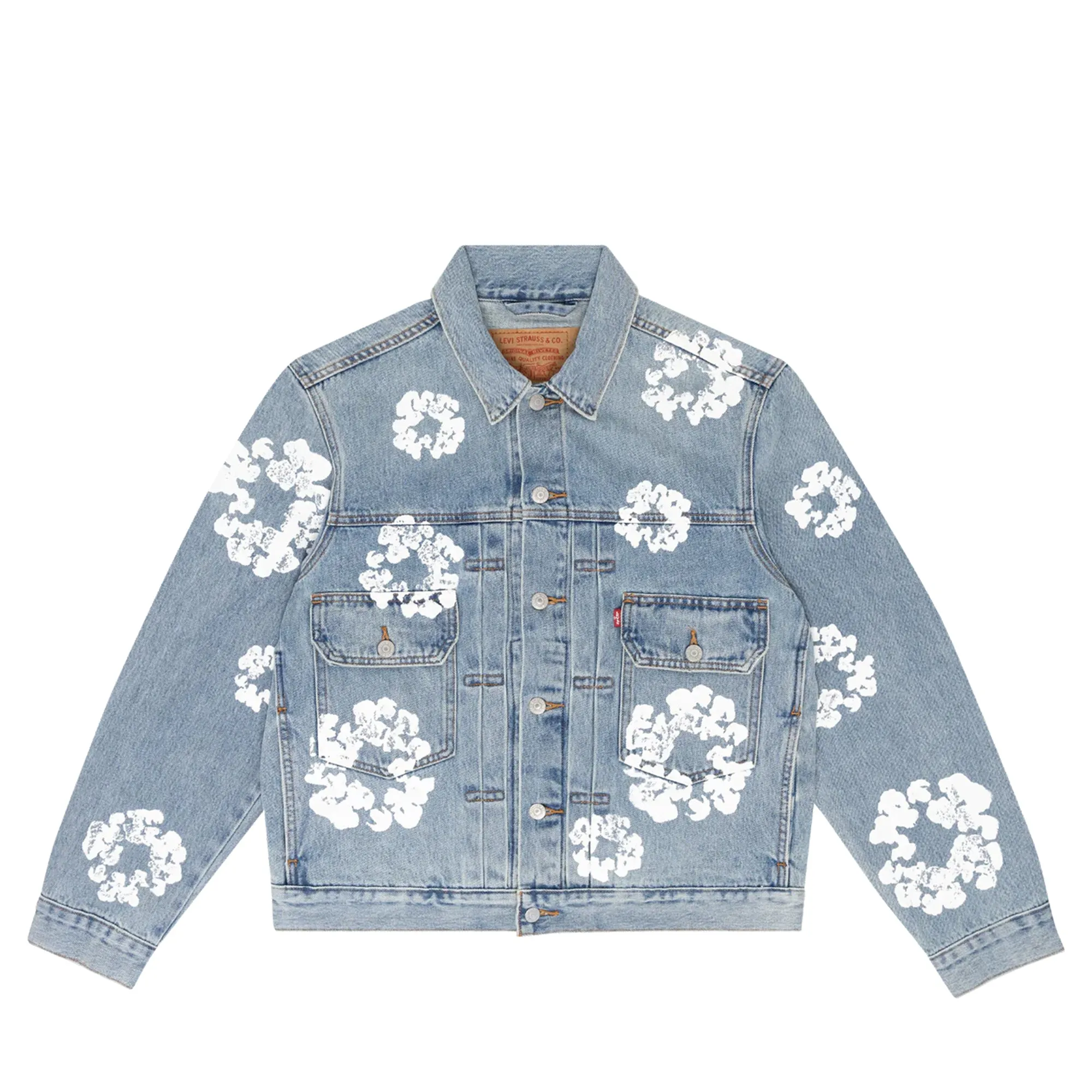 Denim Tears x Levi's Type II Trucker Jacket Light Blue sold by PLUS