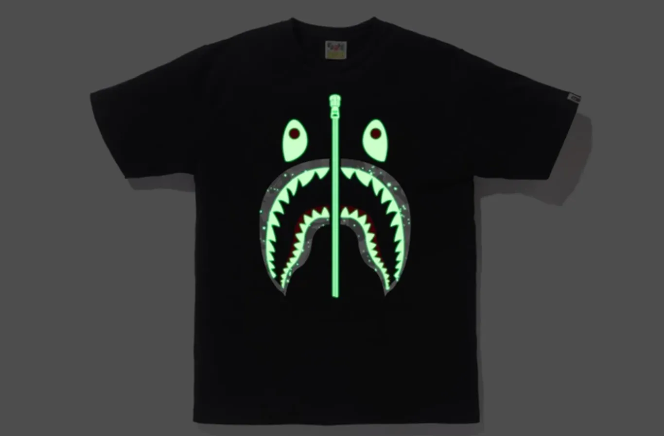 BAPE Space Camo Front Shark Tee Black sold by PLUS product image thumbnail 2