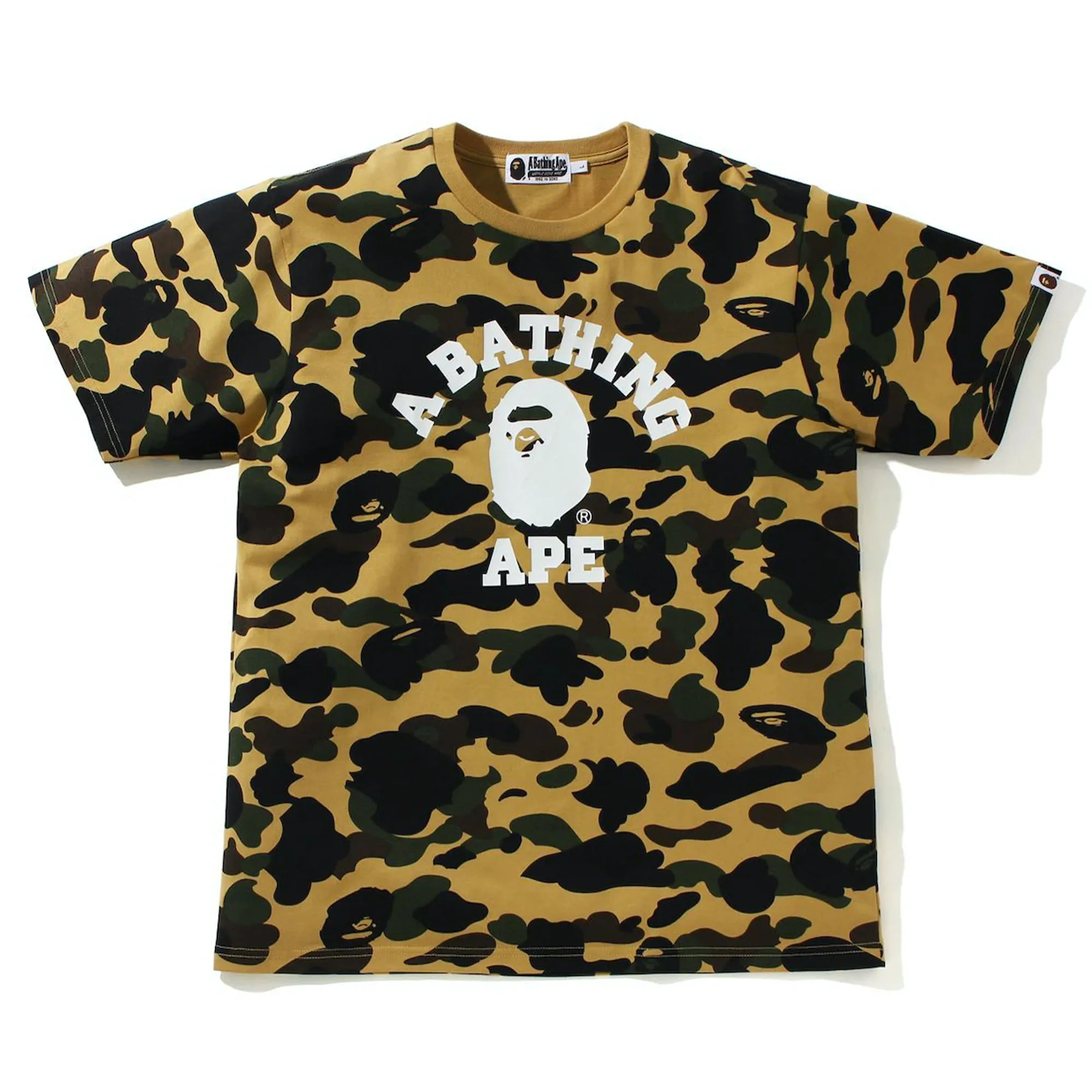 Bape 1st Camo College Tee Yellow sold by PLUS