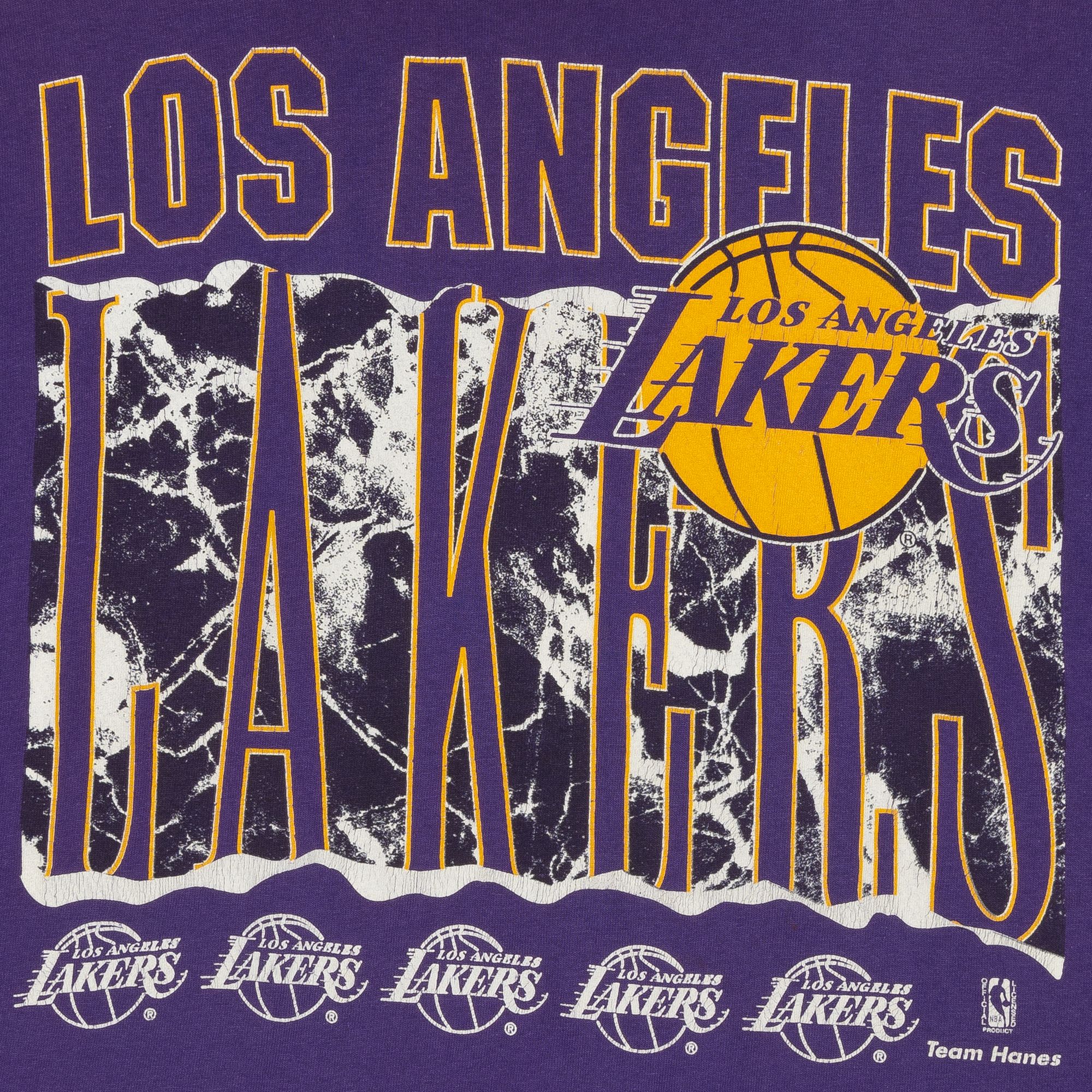Los Angeles Lakers Team Hanes NBA Tee Purple sold by PLUS product image thumbnail 2