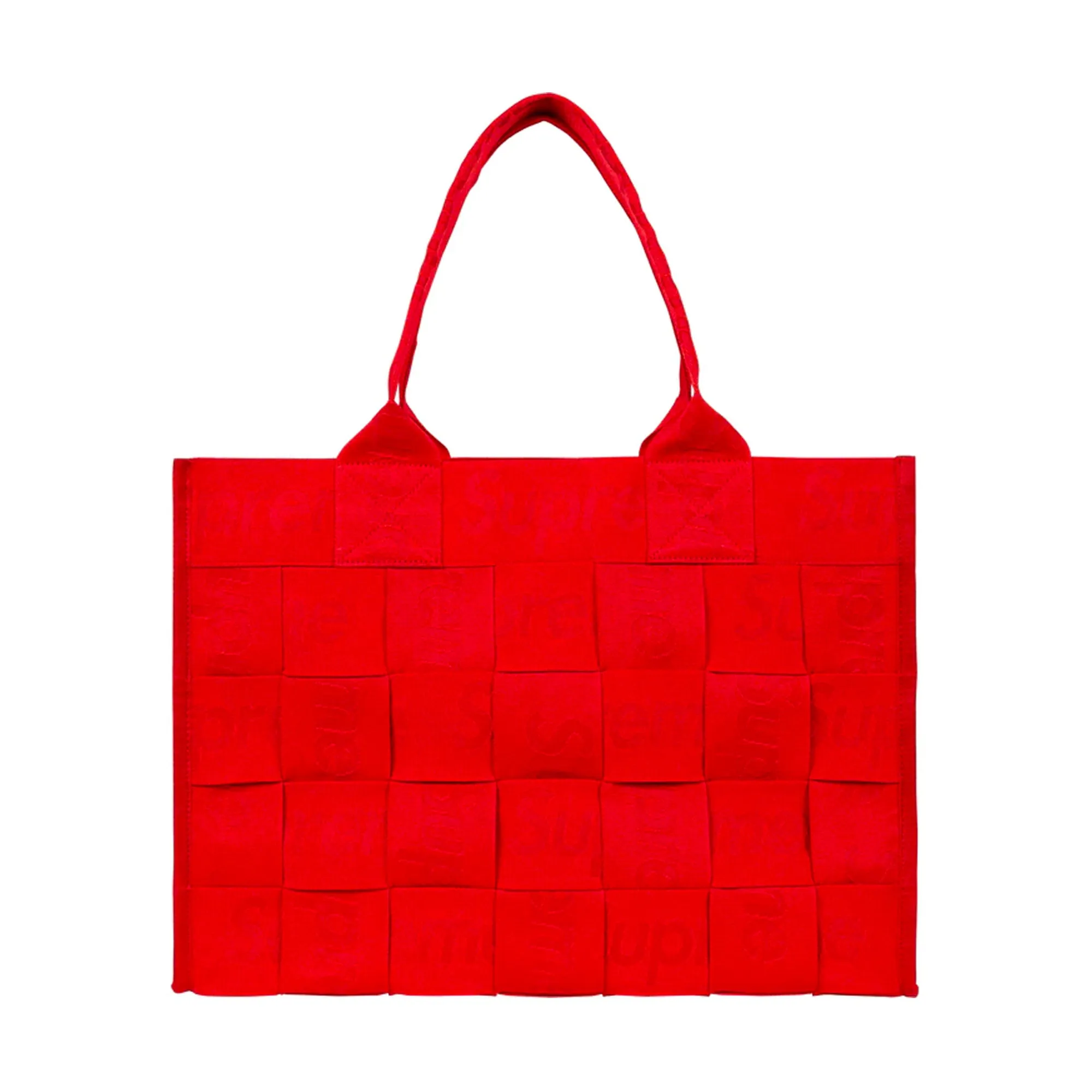 Supreme Woven Large Tote Bag Red sold by PLUS