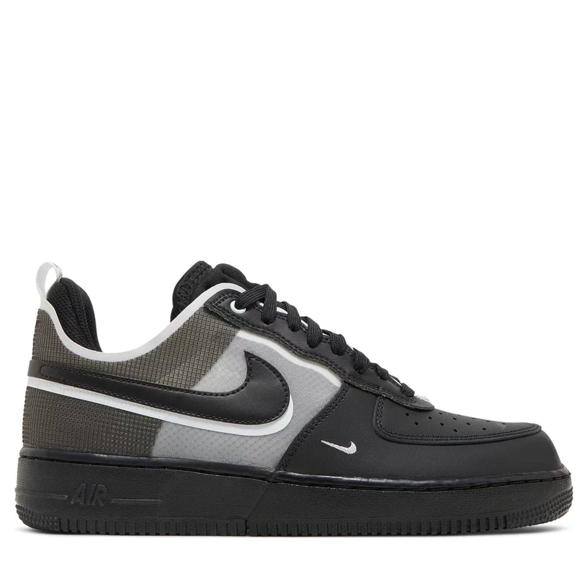Nike Air Force 1 Low React Black White sold by PLUS