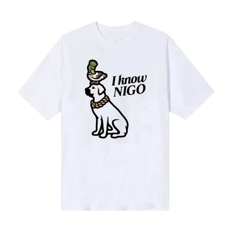 Human Made x I Know Nigo Dog Tee White sold by PLUS