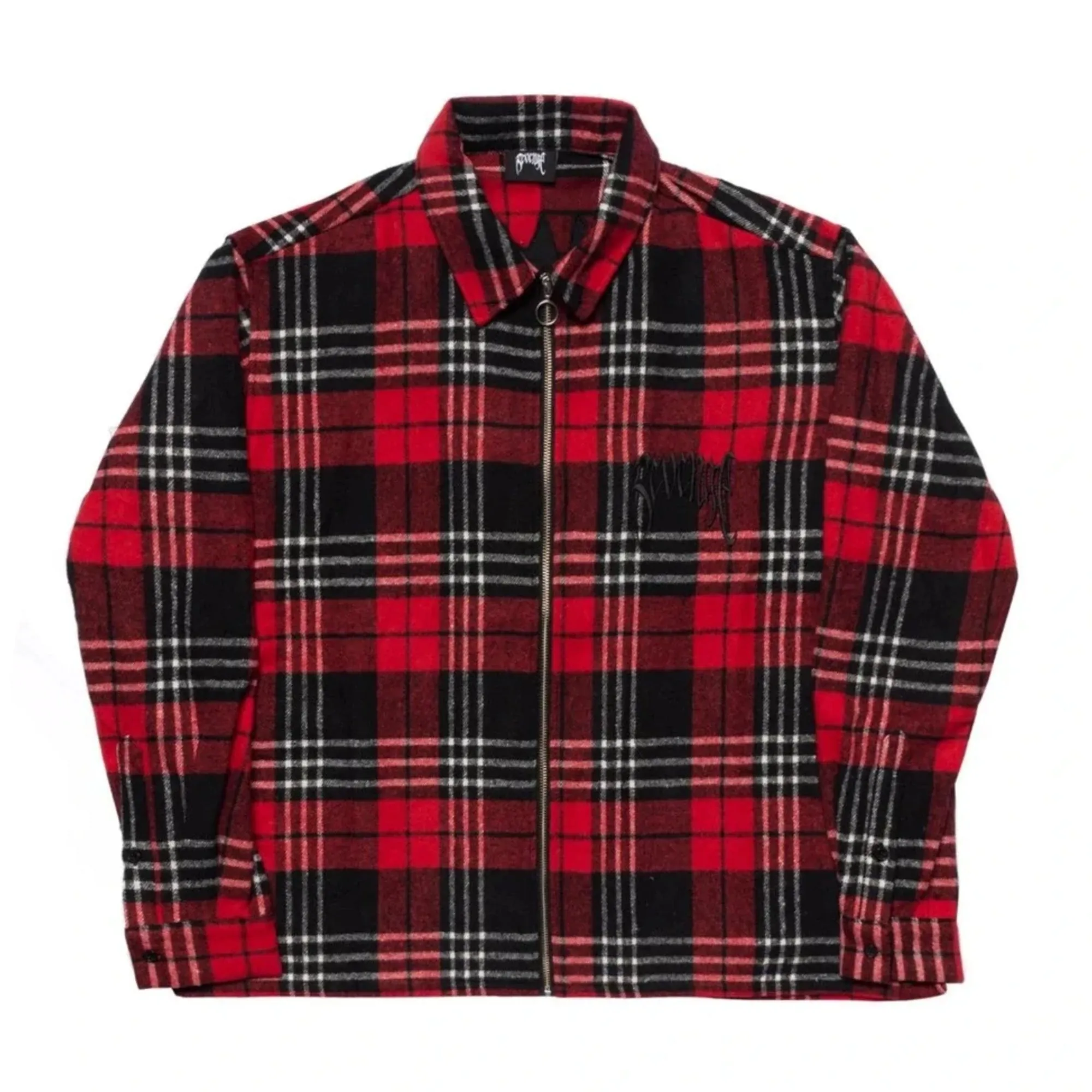 ★LORES★ Plaid Zip Anorak Black LORES Plaid Zip Anorak - Black | International Store
