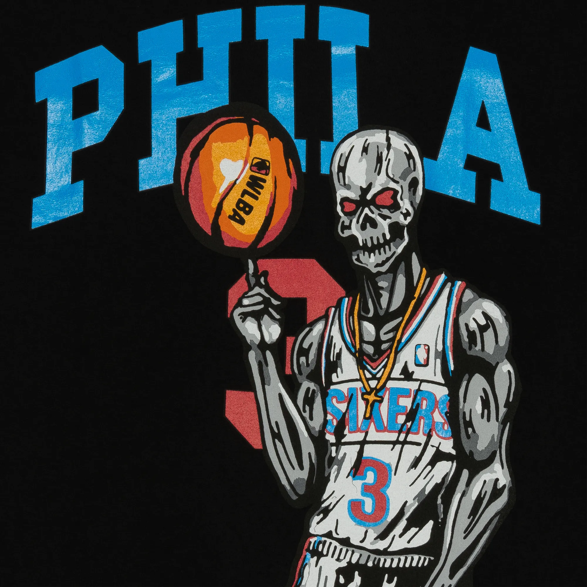 Warren Lotas Philadelphia Sixers Allen Iverson T-Shirt Black sold by PLUS product image thumbnail 2