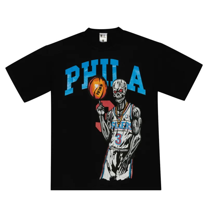 Warren Lotas Philadelphia Sixers Allen Iverson T-Shirt Black sold by PLUS