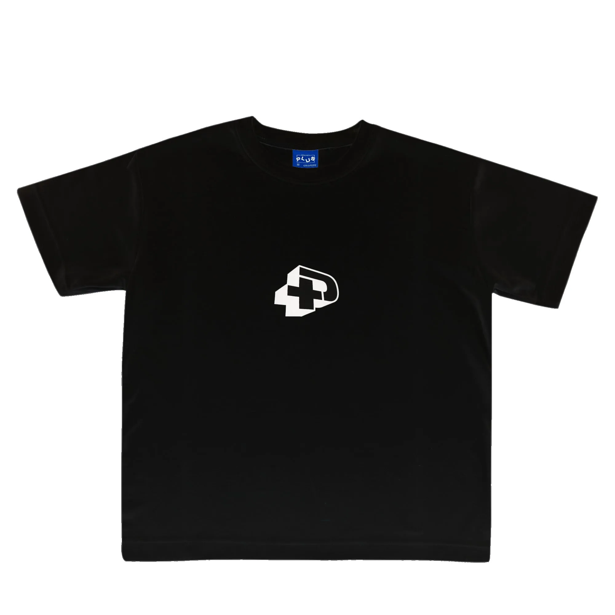 PLUS Basics 3D Logo Heavyweight Tee Black sold by PLUS