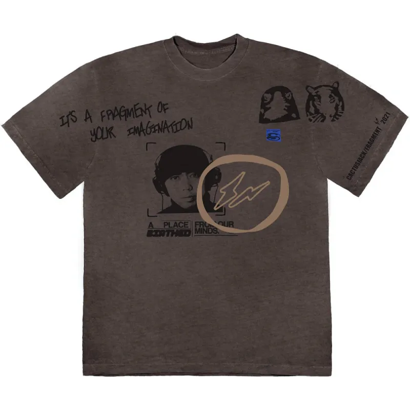 Travis Scott Cactus Jack For Fragment Hiroshi Tee Brown Pepper made by PLUS